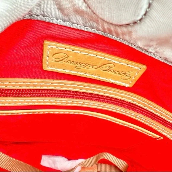 Dooney & Bourke Gray and Brown Shoulder Bag with Gold Hardware NWT - Picture 5 of 6